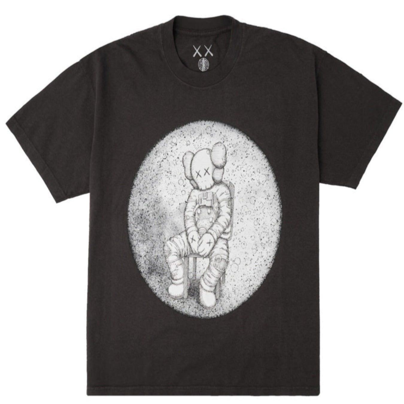 KAWS For Kid Cudi Moon Man Tee Vintage Black