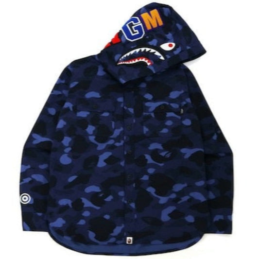 BAPE Color Camo Shark Hoodie Shirt