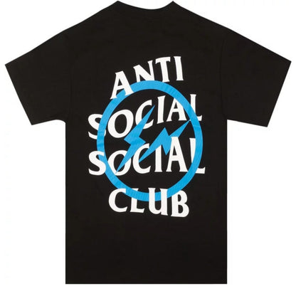 Anti Social Social Club x Fragment Design Blue Bolt Tee 'Black'