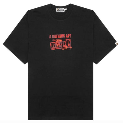 BAPE Text Graphic Tee 'Black'