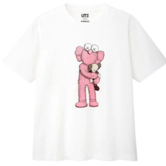 KAWS x Uniqlo Pink BFF Tee White