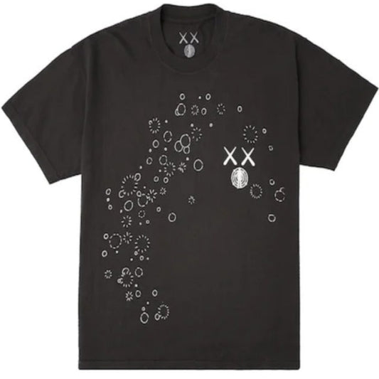 KAWS For Kid Cudi Moon Man GID Tee Vintage Black