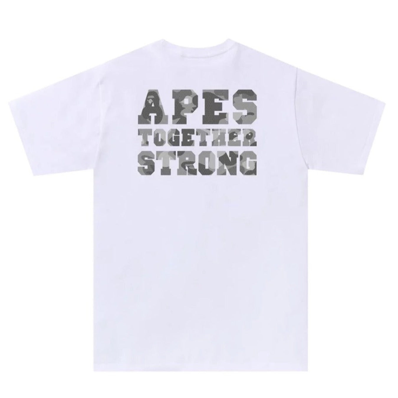 BAPE Honeycomb Camo College ATS Tee 'White/Grey'